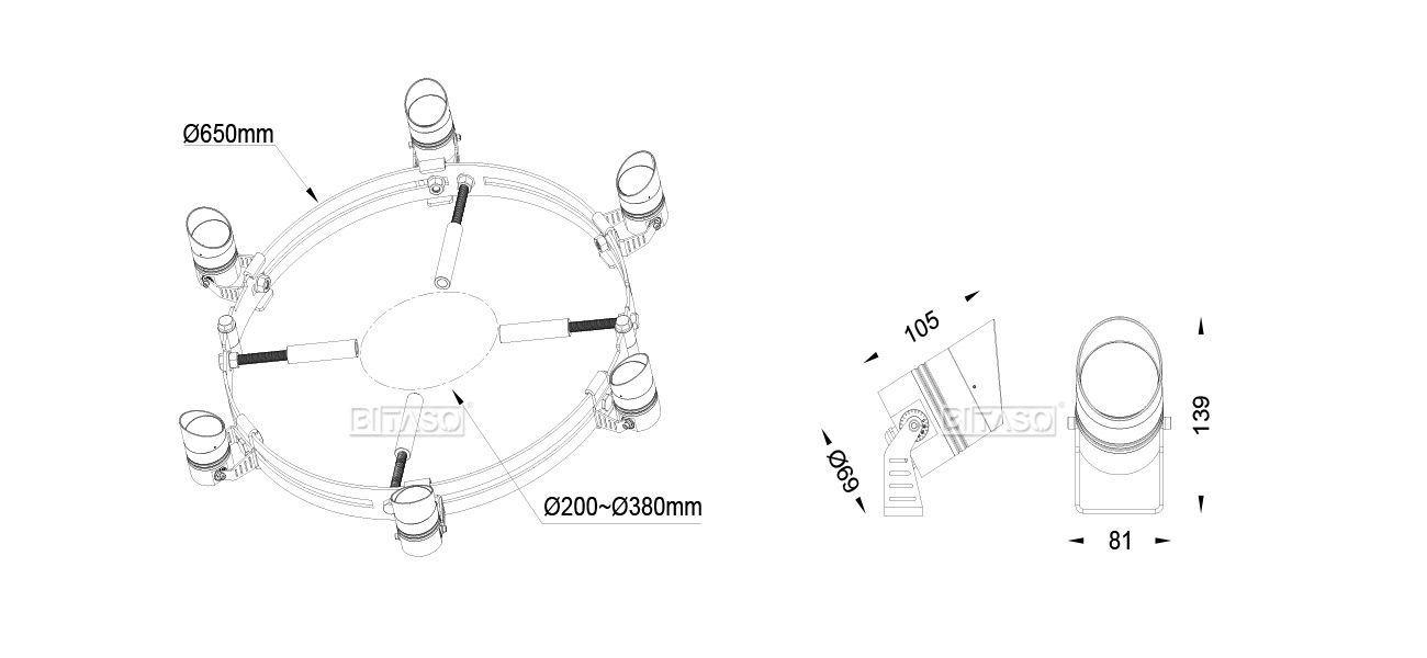 LUMINAIRE DIMENSION